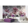 Samolepiaca vliesová fototapeta Abstrakt fialové kvety 375 x 250 cm