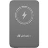 Verbatim, power banka s bezdrôtovým nabíjaním, 5V, nabíjanie telefónu, 32249, 10 000mAh, magnetické pripevnenie, šedá