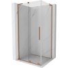 Mexen Velar L, sprchový kút s posuvnými dverami 110 x 80 cm, 8mm číre sklo, medená matná, 871-110-080-03-65