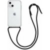 Kryt na mobil TopQ iPhone 13 mini silikón s čiernou šnúrkou priehľadný 67293 (SUN-67293)