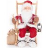 Strend Pro Dekorácia MagicHome Vianoce, Santa, sediaci, 46 cm