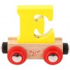 Bigjigs Rail Wagon Drevená vláčiková dráha - písmeno E
