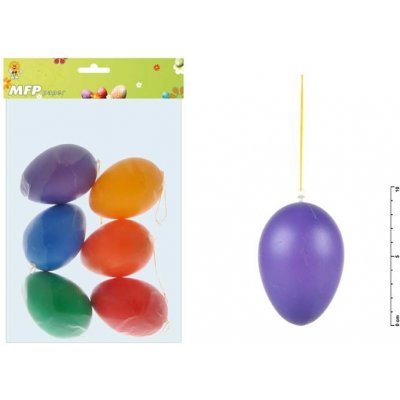 MFP vajíčka plast 9cm/6ks mix colors S160343