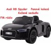 JOKO Elektrické autíčko Audi R8 Spyder, Lakované, kožené sedadlo, penové kolesá, FM rádio, odpružené, čierne