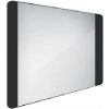 Nimco Zrkadlá - Zrkadlo s LED osvetlením, 80x60 cm, hliník/čierna ZPC 42003-90