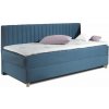 Posteľ boxspring s úložným priestorom NOVO - dlhé čelo