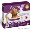 VECTRA 3D spot-on psy XS 1,5–4 kg roztok na kožu aplikátor-žltý 3 x 0,8 ml