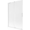 Mexen Velar, 2-krídlová posuvná vaňová zástena 120 x 150 cm, 8mm sklo námraza, biela matná, 896-120-000-31-20