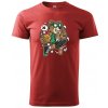 Basketbal komiks - Klasické pánske tričko vyššej gramáže - 3XL ( Bordová )