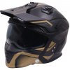 Stealth Fighter multifunkčné moto integrálna & otvorená prilba, Orbit čierna & zlatá mat, Varianta XL (61 - 62cm) STH319XL