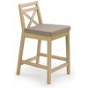 Halmar Barová stolička Borys, sivá / dub sonoma