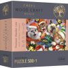 TREFL Wood Craft Origin puzzle Vánoční kočky 501 dílků