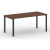 Rokovací kancelársky stôl PRIMO INFINITY, 180x90 cm, čierna podnož, čerešňa