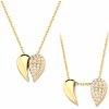 Lillian Vassago Zlatý náhrdelník rozdelené srdce LLV95-GN009