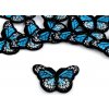 Nažehlovačka motýľ malá modrá tyrkys. 10ks