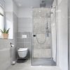 mySPOTTI Samolepiaca PVC tapeta do kúpeľnefresh Concrete Plates 100x255 cm