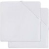 Jollein Napínacia plachta 60x120 cm froté White 2 ks