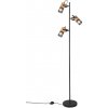 TRIO 404300332 TOSH stojacia lampa D230mm 3xE14 matná čierna, drevo
