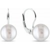 Perlové náušnice v bielom zlate KLENOTA K0726012