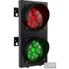 BranyPosuvne.sk Dvojkomorový semafor, zelená/červená, LED, 230V, polyamidové telo, IP65
