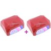 INGINAILS - 2 x Kombinovaná LED + CCFL 36W UV lampa na nechty - ružová