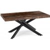 JAKS Rozkladací stôl Hampton čierny 160 - 240 cm rustikálny dub