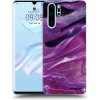 Picasee silikónový čierny obal pre Huawei P30 Pro - Purple glitter