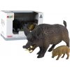 LEAN Toys Sada 2 figúrok Divoké prasa s mláďatami séria Forest Animals