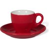 Biebri šálka s podšálkou, 65ml, červená
