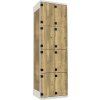 Tritón Pardubice, spol. s r. o. TRITON šatníková skriňa s 8 boxmi kov-lamino T1970, šedá - dub Baroque Gold