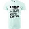 1985 v kocke - Klasické pánske tričko vyššej gramáže - 3XL ( Frost )