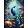 BLUEBIRD Puzzle Květiny a páv 500 dílků