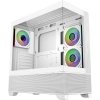 Cooler Master Elite 690 midi tower PC skrinka biela 3 predinštalované LED ventilátory, bočné okno; E690-WHNN-S00