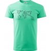 Geometria - svet - Klasické pánske tričko vyššej gramáže - 4XL ( Mätová )