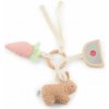 Bieco Activity Toy Bunny Fine kontrastná závesná hračka 1 ks