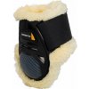 Equestro fetlock boots with synthetic sheepskin color natural
