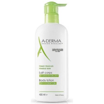 A-Derma Original Care hydratačné telové mlieko Softens and Moisturises 24h, with Pump 400 ml