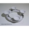 Svietnik adventný telo priemer 21,5cm bez dekorácie BIELY Český porcelán Dubí