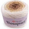 Bavlnená pletacia priadza Bouquet 250 g - (707) béžovobiela béžová