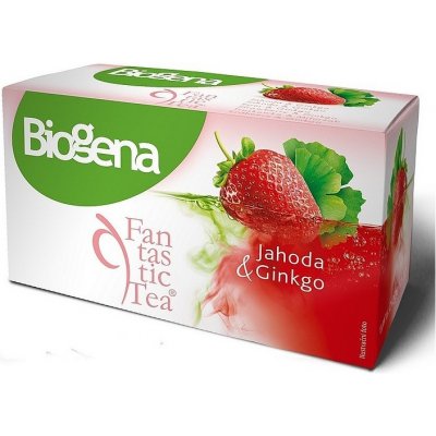 Biogena Fantastic Jahoda & Ginkgo bylinný čaj aromatizovaný 20 x 2 g