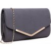 Sivá dámska listová kabelka Miss Lulu