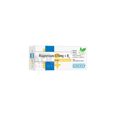 GENERICA Magnesium 375 mg + B6 forte s vitamínom C tbl eff 1x10 ks