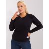 Čierne basic tričko s dlhým rukávom -RV-BZ-9257.19-black ONE SIZE
