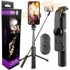 Selfie statív 3v1 s diaľkovým ovládaním Bluetooth - palica + držiak + trojuholník