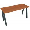 Hobis Pracovný stôl UNI A, 140x75,5x60 cm, čerešňa/čierna