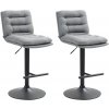 Sada 2 barových stoličiek Damar látka, sivá