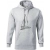 Plachetnica jedným ťahom - Mikina pánska Cape s kapucňou - 3XL ( Svetlosivý melír )
