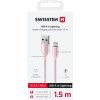 Swissten 71523311 USB / Lightning, 1,5m, růžový