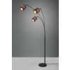 TRIO Reality R41553041 DAVOS stojacia lampa V1850mm 3xE14 čierna matná, šedohnedá