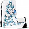 Peňaženkové kožené puzdro DRAWING na Huawei P50 - Little Blue Butterflies